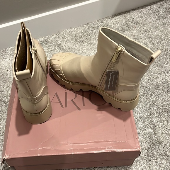 Anthropologie NWT Franco Sarto Leather Brandie Lug Sole Boots Size 7,5. - Picture 9 of 11